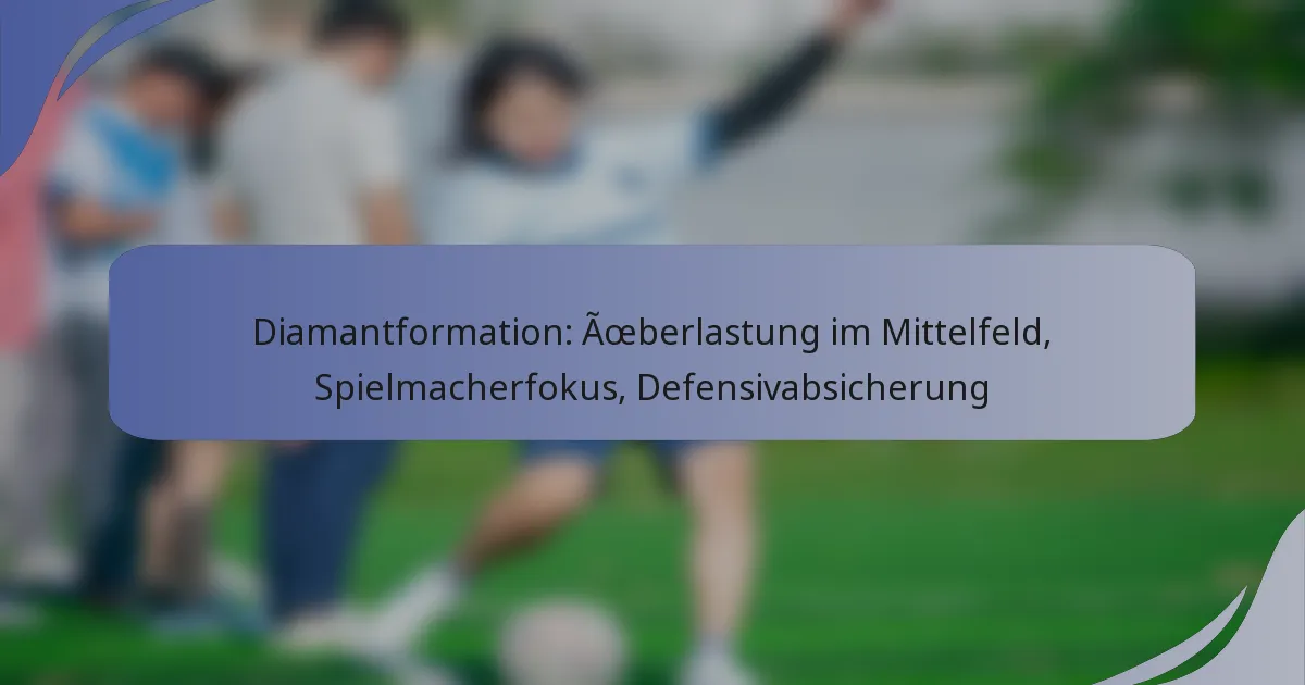 Diamantformation: Überlastung im Mittelfeld, Spielmacherfokus, Defensivabsicherung